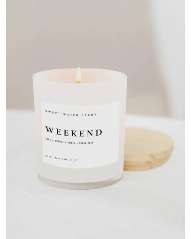 Sweet Water Decor - Lidded Glass Candle - Weekend - CandlesCandles - Lulu Loves Home