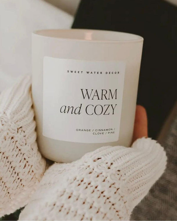 Sweet Water Decor - Natural Matte Large Glass Candle Jar - Warm and Cozy