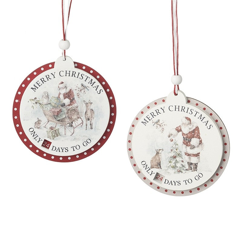 Merry Christmas Countdown Hanging Decoration