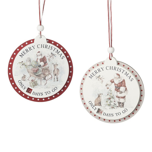 Merry Christmas Countdown Hanging Decoration