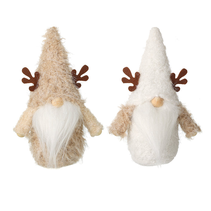 Cream & Brown Gonks With Antlers