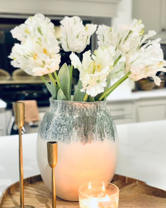 Tall Luxury White Parrot Spring Tulip Stems - Bunch Of Six