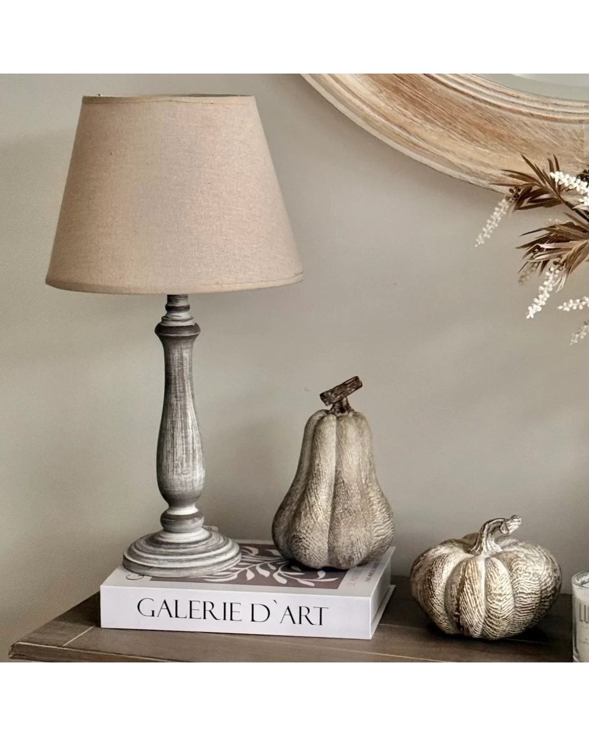 Carved Wood Effect Small Squat Pumpkin - Seasonal Decor - AutumnSeasonal Decor - Autumn - Lulu Loves Home