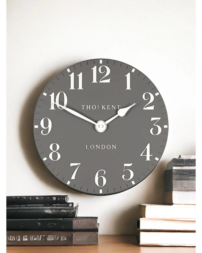 Thomas Kent 12” Arabic Wall Clock Dolphin Grey - PRE ORDER FOUR WEEK DELIVERY - ClocksClocks - Lulu Loves Home