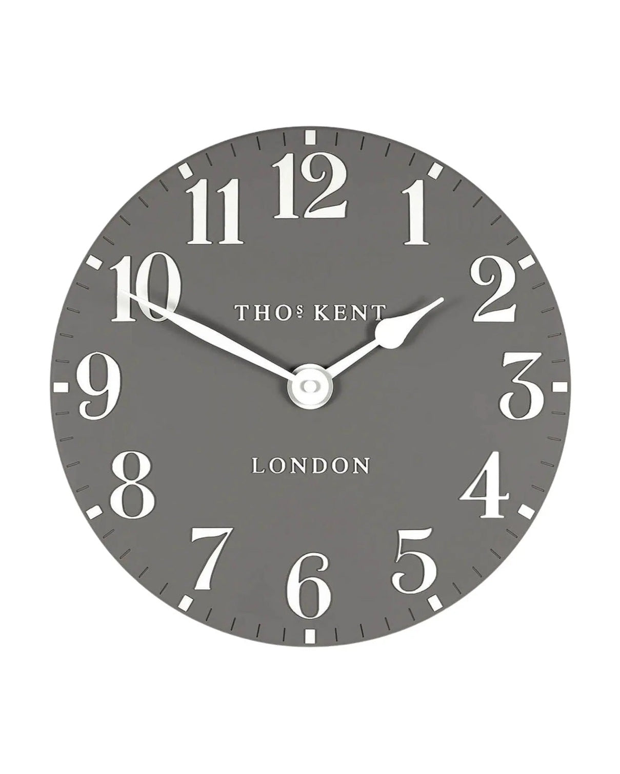 Thomas Kent 12” Arabic Wall Clock Dolphin Grey - PRE ORDER FOUR WEEK DELIVERY - ClocksClocks - Lulu Loves Home