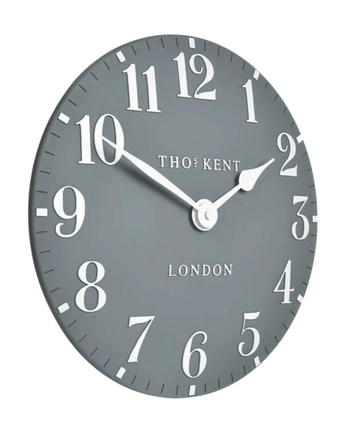 Thomas Kent 12” Arabic Wall Clock Flax Blue - ClocksClocks - Lulu Loves Home