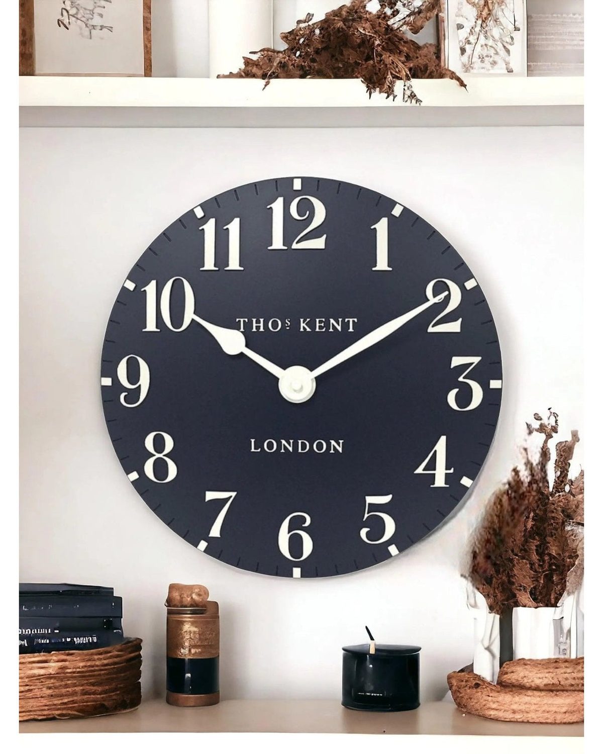 Thomas Kent 12” Arabic Wall Clock Ink Blue - PRE ORDER FOUR WEEK DELIVERY - ClocksClocks - Lulu Loves Home