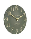 Thomas Kent 12” Arabic Wall Clock Lichen Green - PRE ORDER FOUR WEEK DELIVERY - ClocksClocks - Lulu Loves Home
