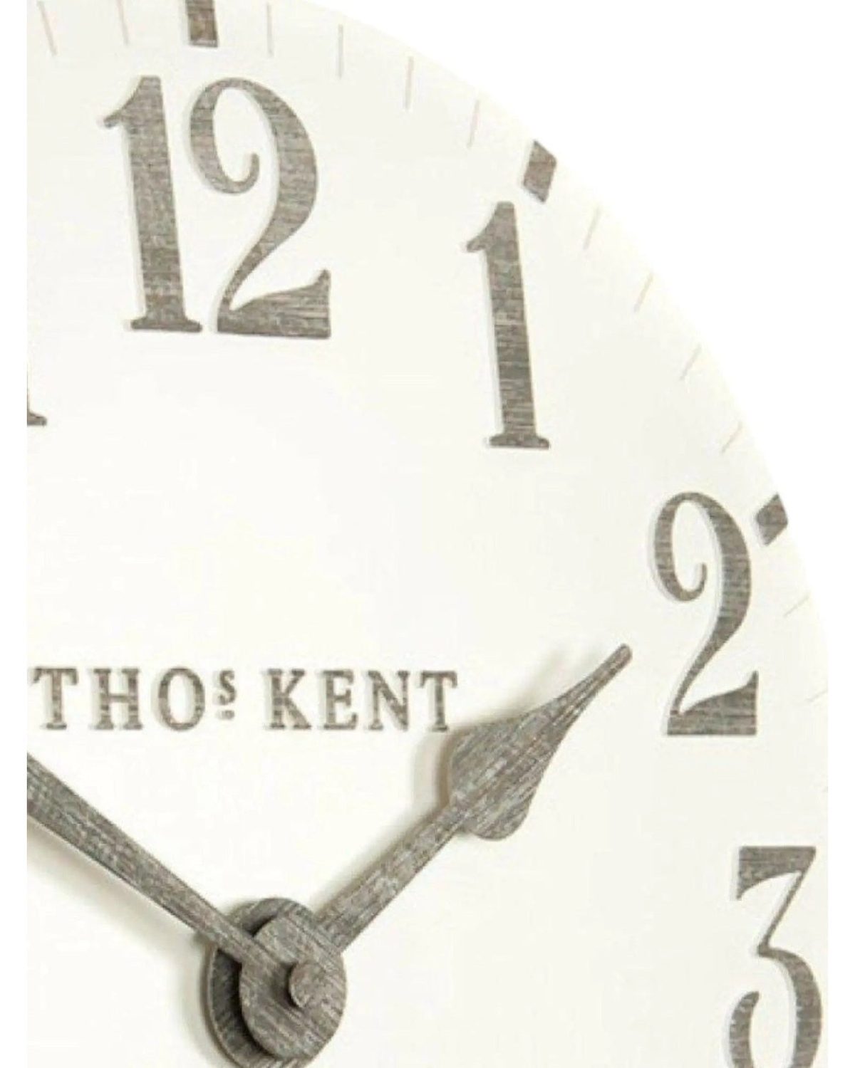Thomas Kent 12” Arabic Wall Clock Limestone White - ClocksClocks - Lulu Loves Home