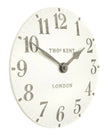 Thomas Kent 12” Arabic Wall Clock Limestone White - ClocksClocks - Lulu Loves Home