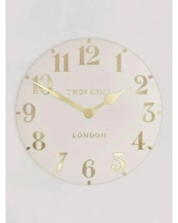 Thomas Kent 12” Arabic Wall Clock Oatmeal White - ClocksClocks - Lulu Loves Home