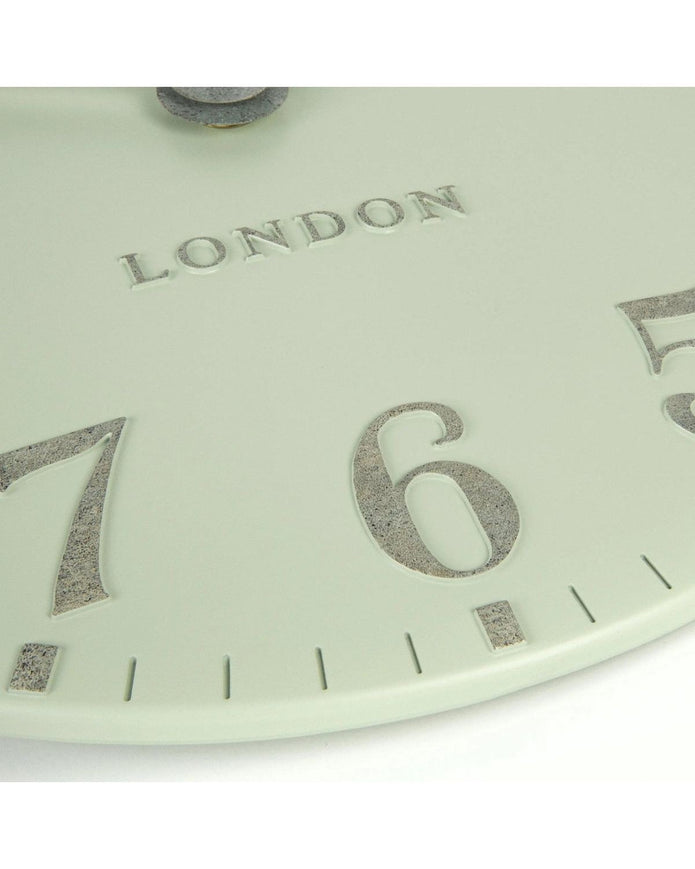 Thomas Kent 12” Arabic Wall Clock Pearl Green - PRE ORDER FOUR WEEK DELIVERY - ClocksClocks - Lulu Loves Home