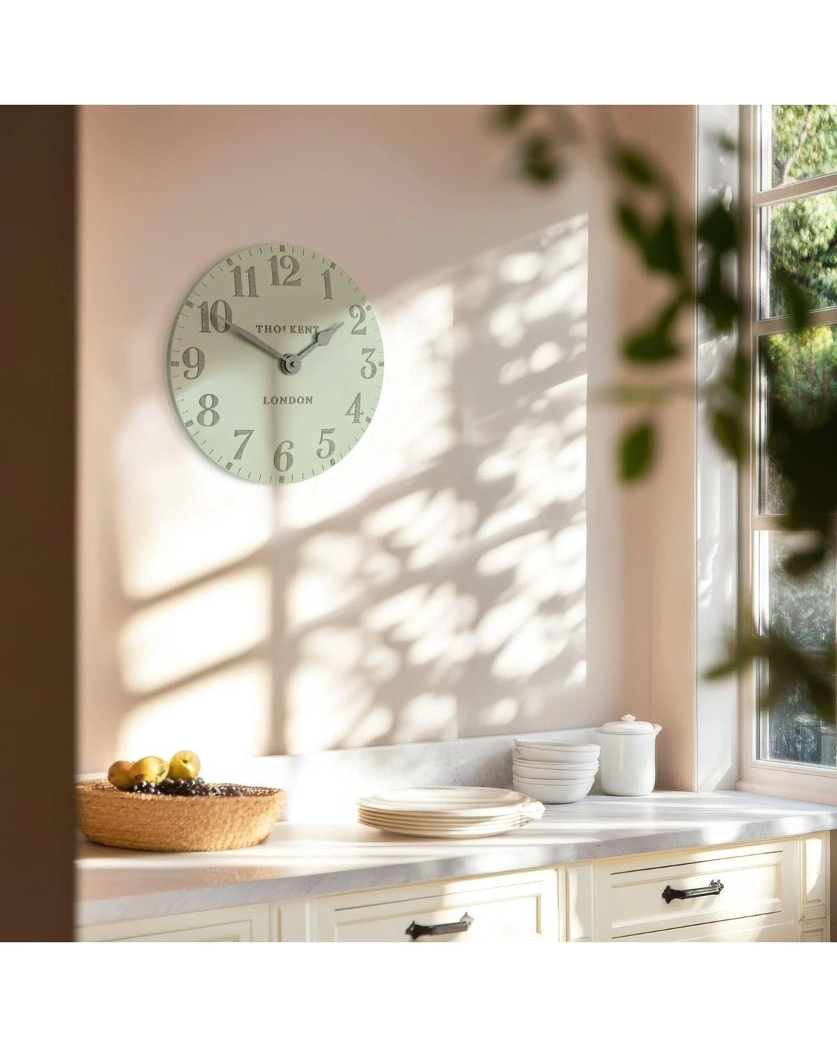 Thomas Kent 12” Arabic Wall Clock Pearl Green - PRE ORDER FOUR WEEK DELIVERY - ClocksClocks - Lulu Loves Home