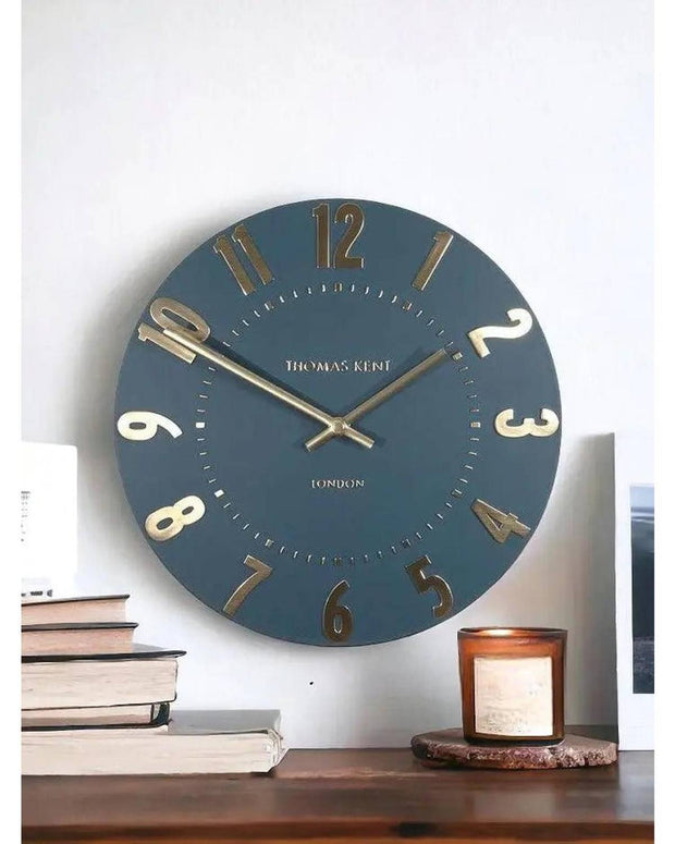 Thomas Kent 12” Mulberry Wall Clock Midnight Blue - ClocksClocks - Lulu Loves Home