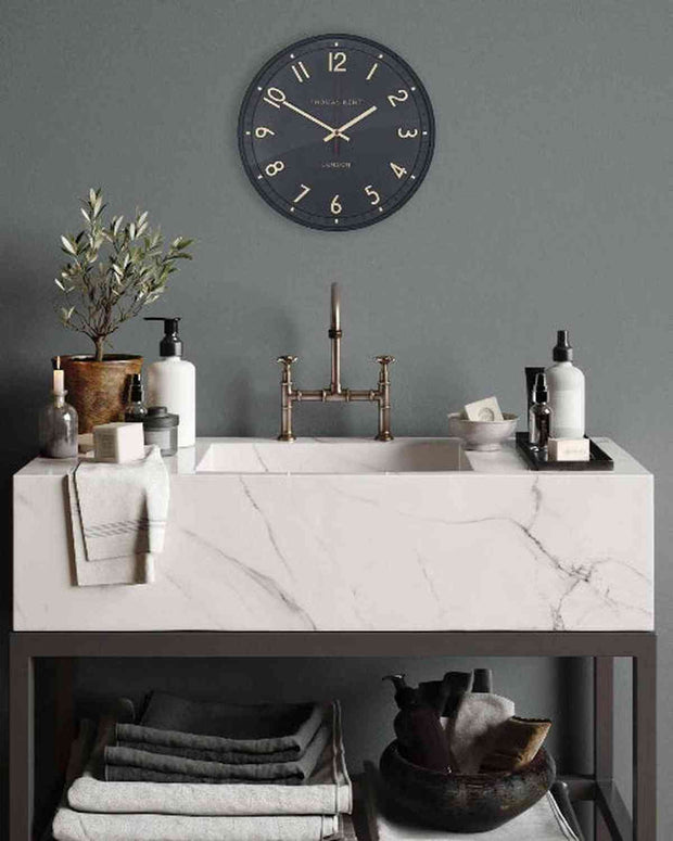 Thomas Kent 14" Tresco Wall Clock Charcoal - PRE ORDER FOUR WEEK DELIVERY - ClocksClocks - Lulu Loves Home
