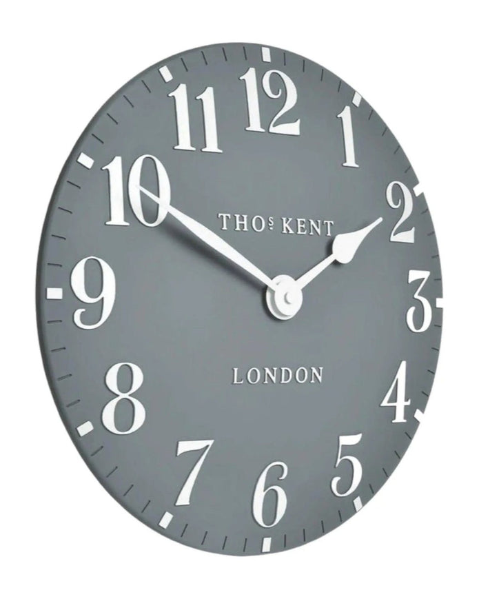 Thomas Kent 20” Arabic Wall Clock Flax Blue - ClocksClocks - Lulu Loves Home