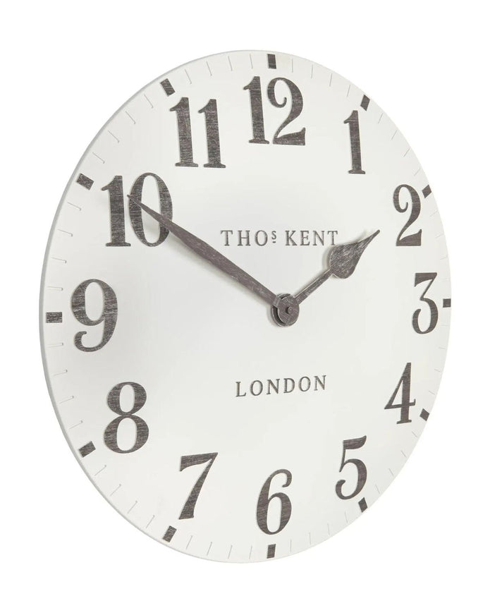Thomas Kent 20” Arabic Wall Clock Limestone White - PRE ORDER FOUR WEEK DELIVERY - ClocksClocks - Lulu Loves Home