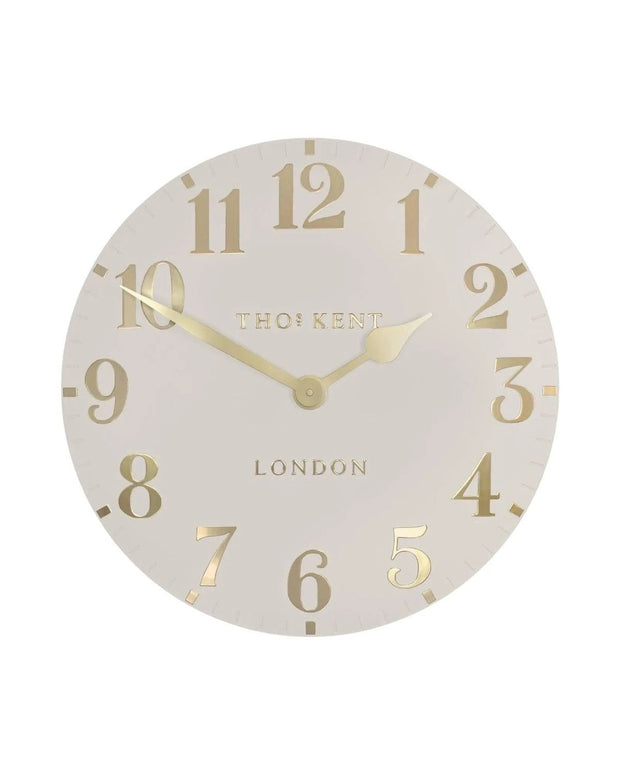 Thomas Kent 20” Arabic Wall Clock Oatmeal White - ClocksClocks - Lulu Loves Home