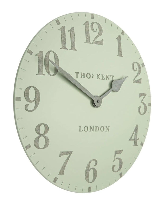 Thomas Kent 20” Arabic Wall Clock Pearl Green - ClocksClocks - Lulu Loves Home