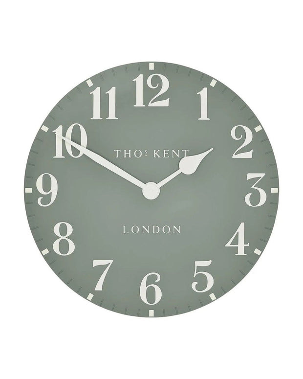 Thomas Kent 20” Arabic Wall Clock Seagrass Green - ClocksClocks - Lulu Loves Home