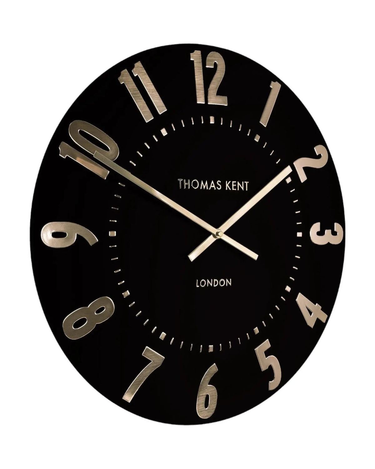 Thomas Kent 20” Mulberry Wall Clock Black Noir - ClocksClocks - Lulu Loves Home