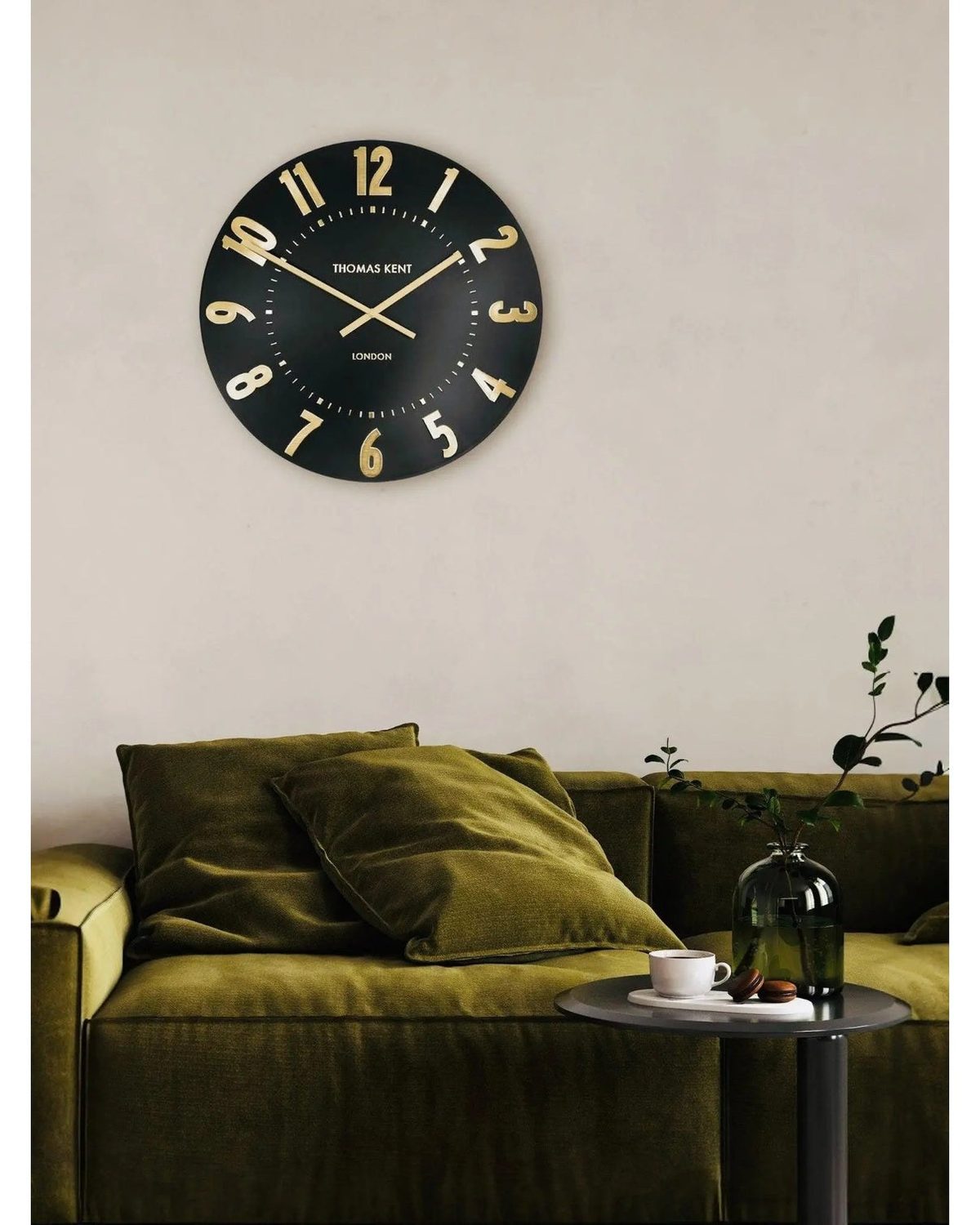 Thomas Kent 20” Mulberry Wall Clock Black Noir - ClocksClocks - Lulu Loves Home