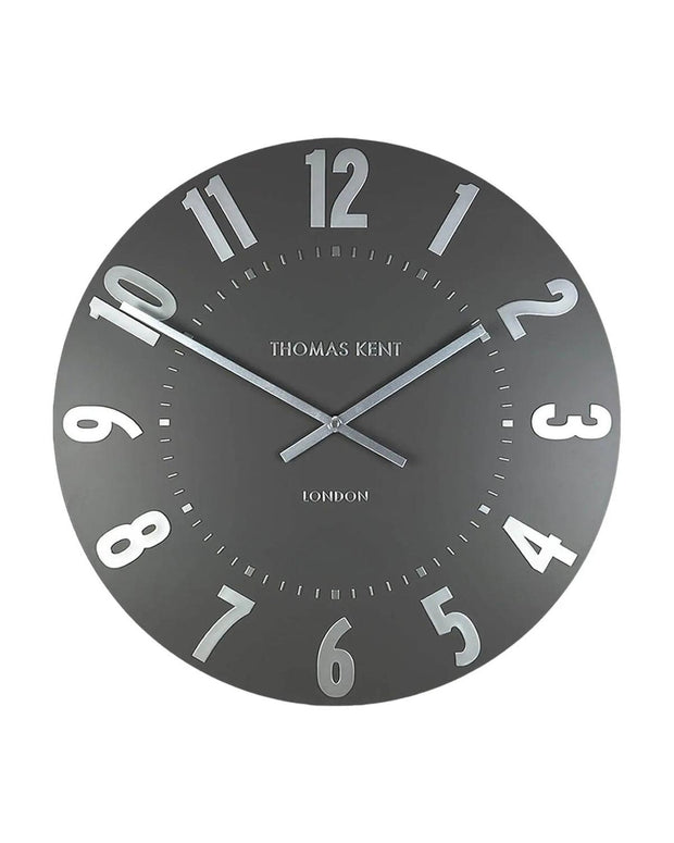 Thomas Kent 20” Mulberry Wall Clock Graphite Silver - PRE ORDER FOUR WEEK DELIVERY - ClocksClocks - Lulu Loves Home
