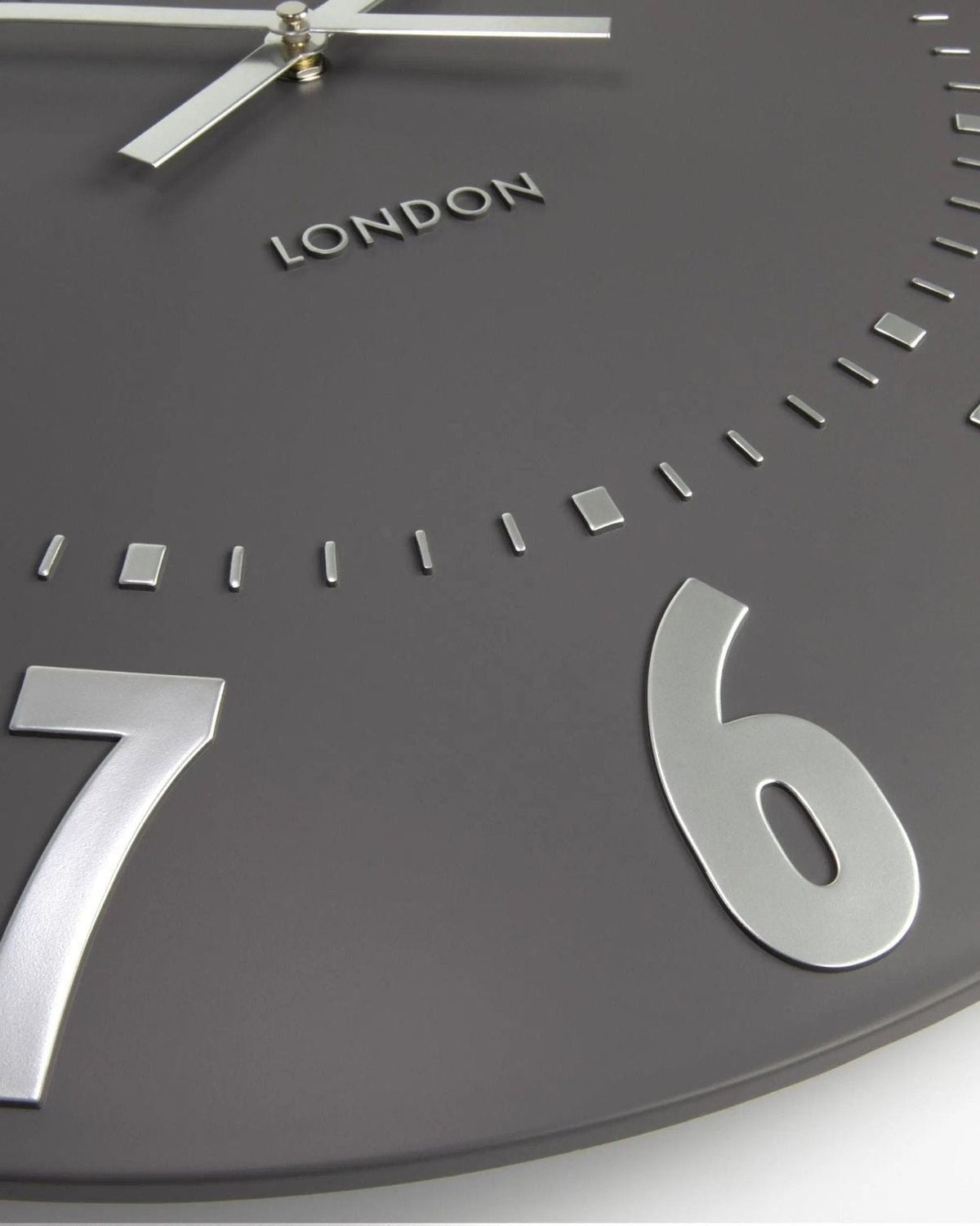 Thomas Kent 20” Mulberry Wall Clock Graphite Silver - PRE ORDER FOUR WEEK DELIVERY - ClocksClocks - Lulu Loves Home