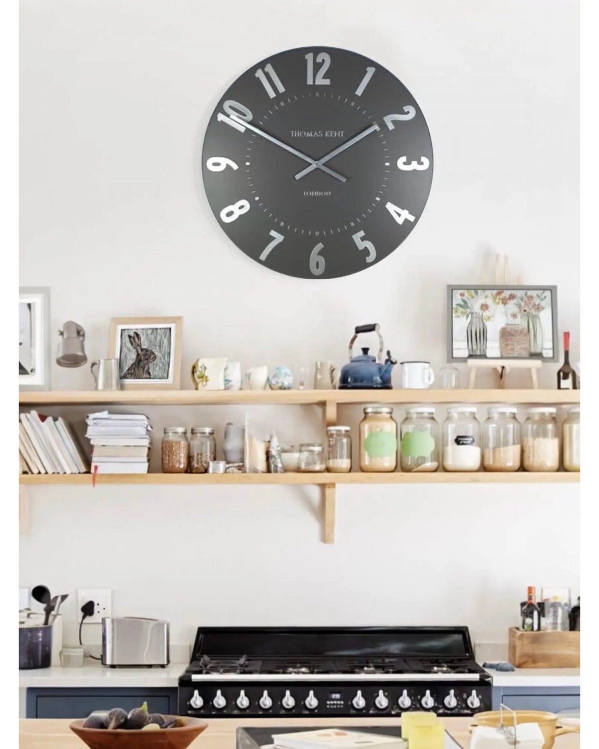 Thomas Kent 20” Mulberry Wall Clock Graphite Silver - PRE ORDER FOUR WEEK DELIVERY - ClocksClocks - Lulu Loves Home