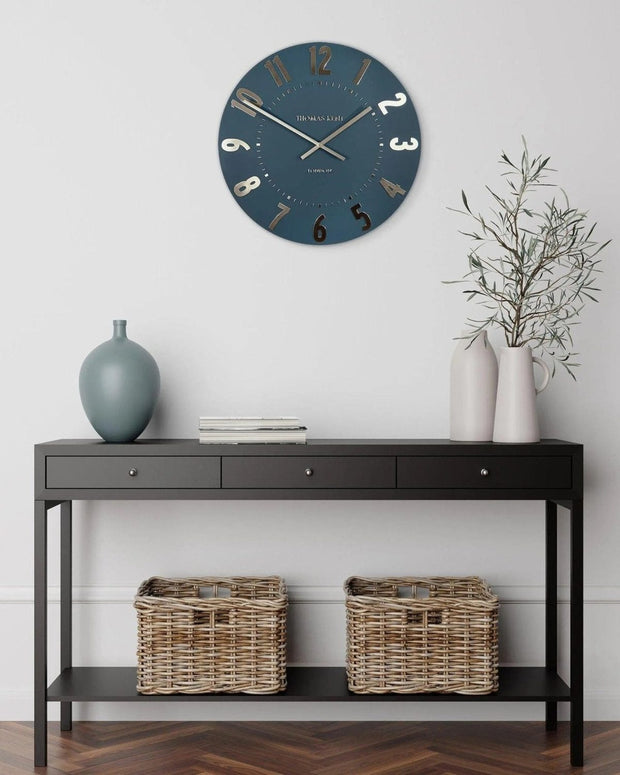Thomas Kent 20” Mulberry Wall Clock Midnight Blue - ClocksClocks - Lulu Loves Home