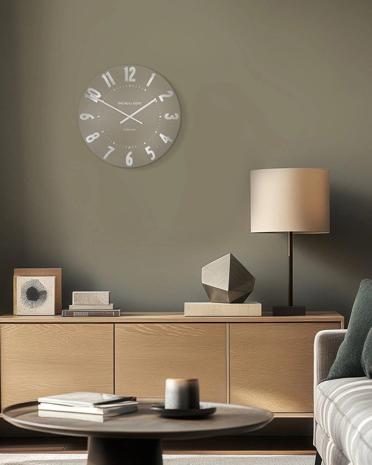 Thomas Kent 20” Mulberry Wall Clock Mocha Taupe - ClocksClocks - Lulu Loves Home