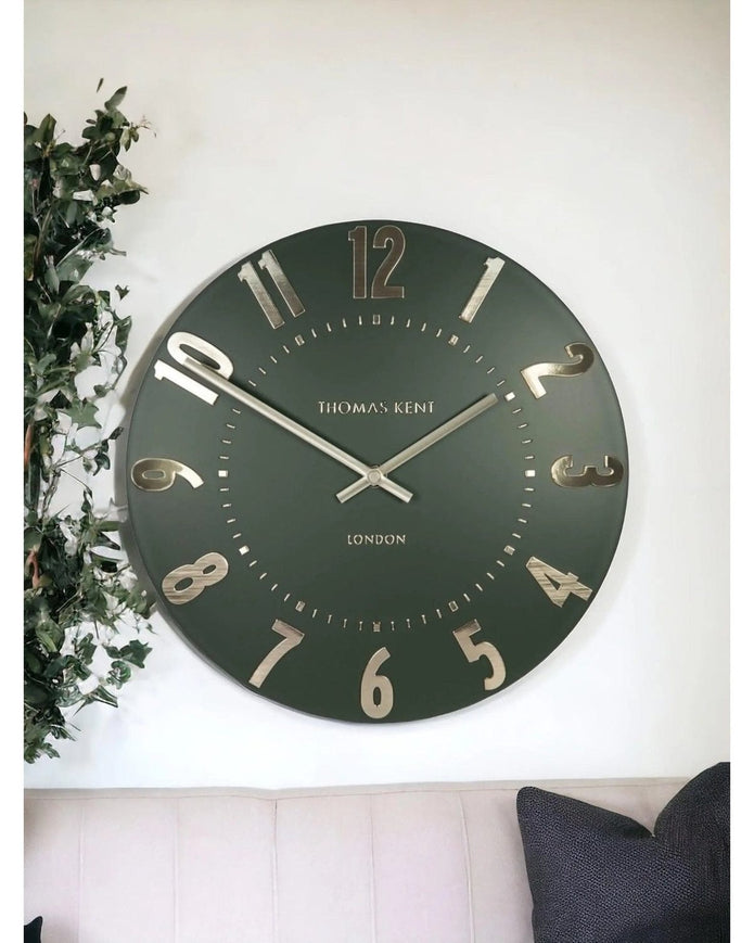 Thomas Kent 20” Mulberry Wall Clock Olive Green - PRE ORDER FOUR WEEK DELIVERY - ClocksClocks - Lulu Loves Home