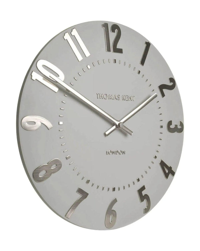 Thomas Kent 20” Mulberry Wall Clock Silver Cloud - PRE ORDER FOUR WEEK DELIVERY - ClocksClocks - Lulu Loves Home