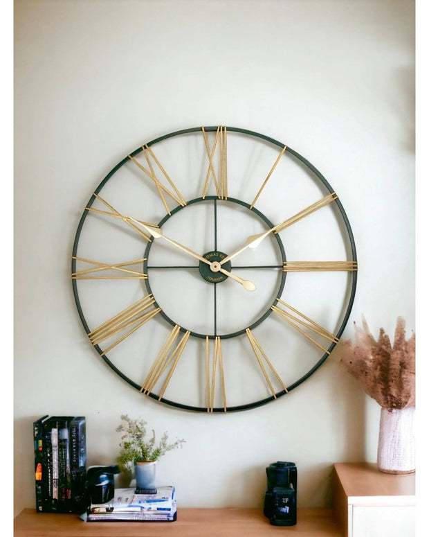 Thomas Kent 32" Summer House Green And Gold Outdoor Grand Clock - PRE ORDER FOUR WEEK DELIVERY - ClocksClocks - Lulu Loves Home