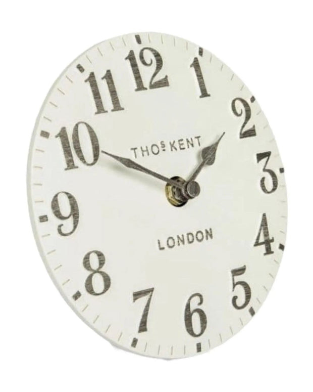 Thomas Kent 6" Arabic Mantle Clock Limestone - PRE ORDER FOUR WEEK DELIVERY - ClocksClocks - Lulu Loves Home