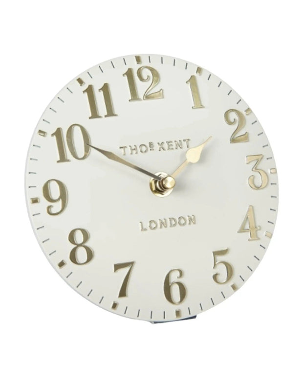 Thomas Kent 6" Arabic Mantle Clock Oatmeal White - ClocksClocks - Lulu Loves Home