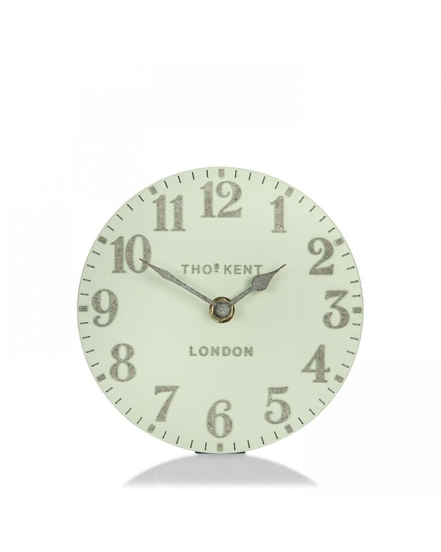 Thomas Kent 6" Arabic Mantle Clock Pearl Green - ClocksClocks - Lulu Loves Home