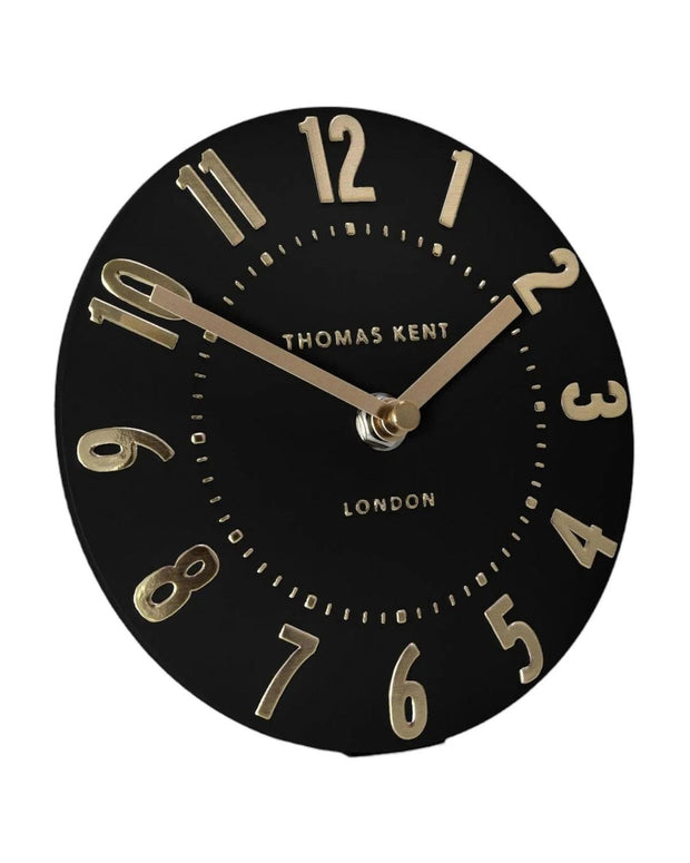 Thomas Kent 6" Mulberry Mantle Clock Black Noir - ClocksClocks - Lulu Loves Home