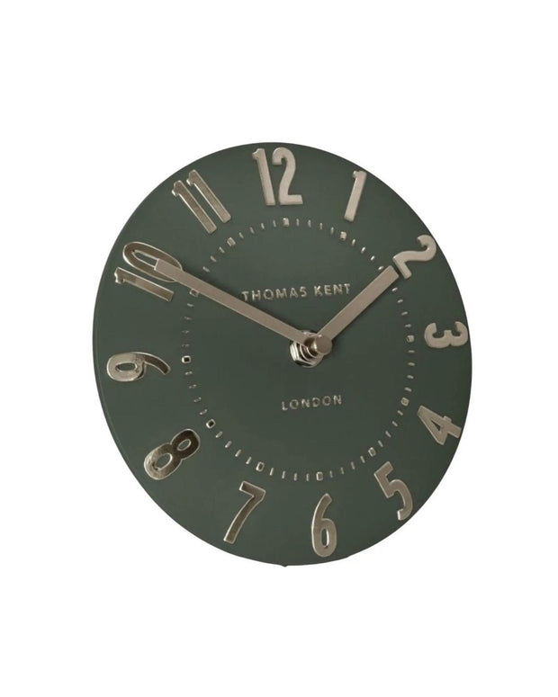 Thomas Kent 6" Mulberry Mantle Clock Olive Green - ClocksClocks - Lulu Loves Home