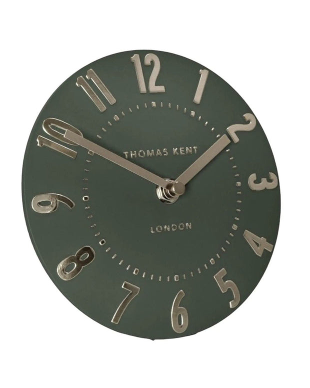 Thomas Kent 6" Mulberry Mantle Clock Olive Green - ClocksClocks - Lulu Loves Home
