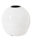 Tiber Glazed White Stone Vase
