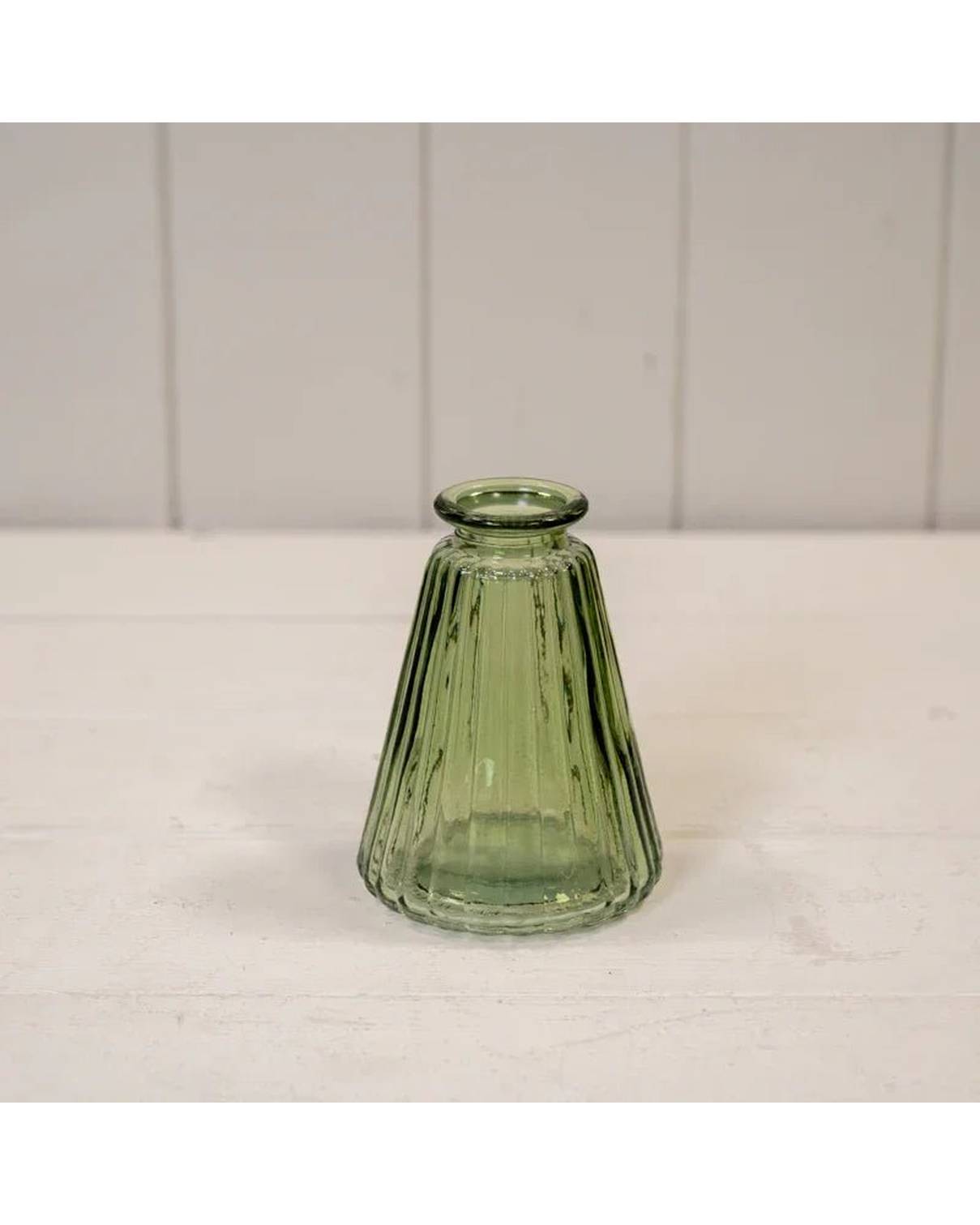 Olive Green Glass Bottle Bud Vase - Home DecorHome Decor - Lulu Loves Home