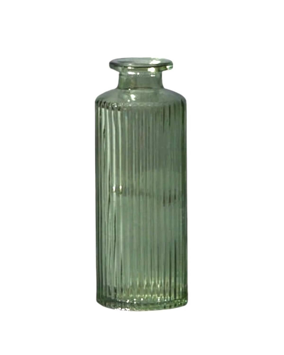 Olive Green Glass Bottle Bud Vase - Home DecorHome Decor - Lulu Loves Home