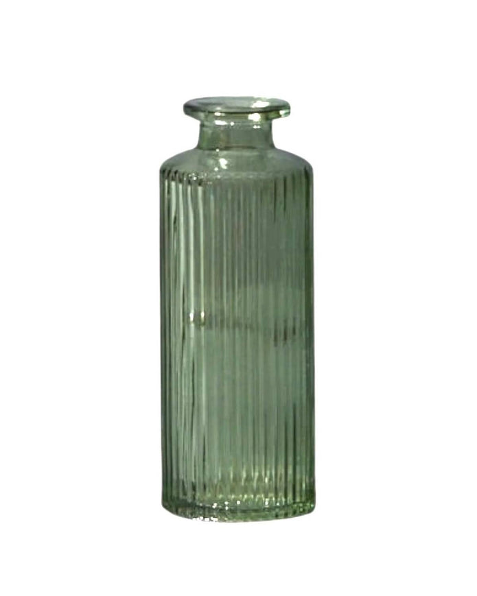 Olive Green Glass Bottle Bud Vase - Home DecorHome Decor - Lulu Loves Home