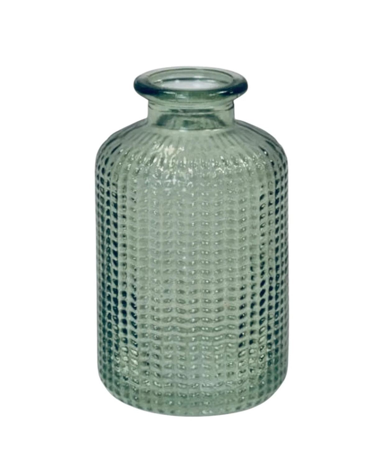 Olive Green Glass Bottle Bud Vase - Home DecorHome Decor - Lulu Loves Home