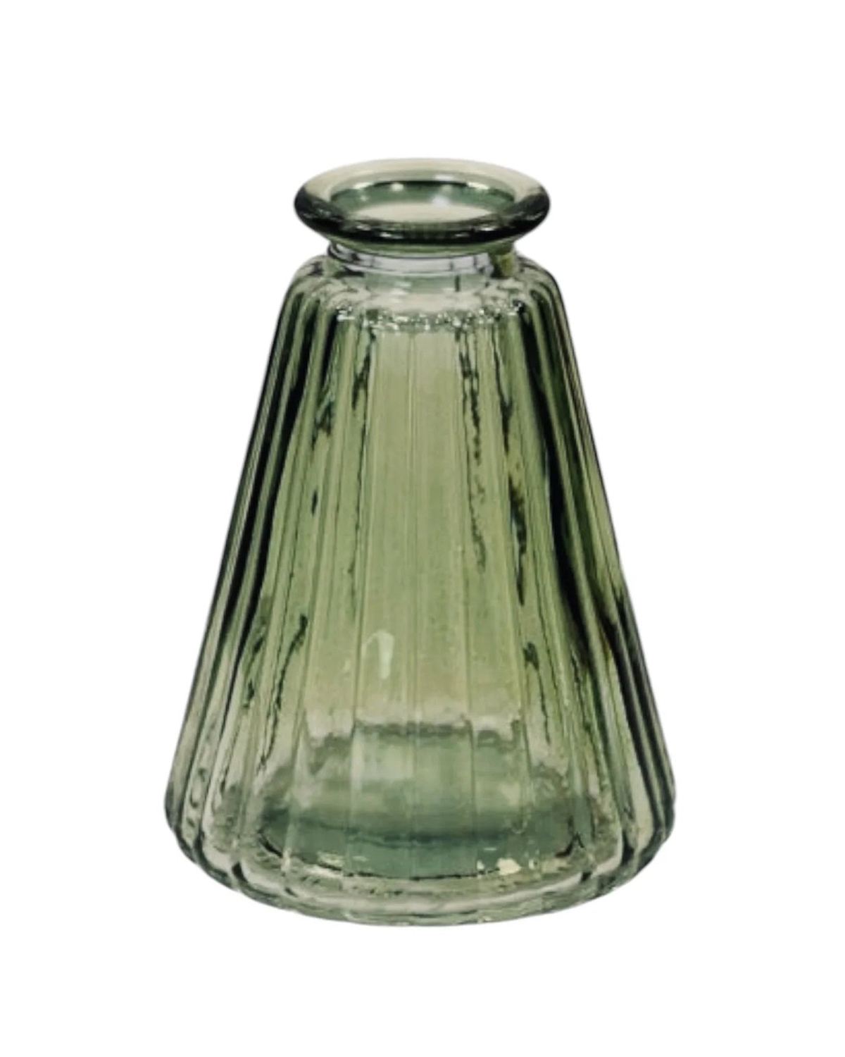 Olive Green Glass Bottle Bud Vase - Home DecorHome Decor - Lulu Loves Home