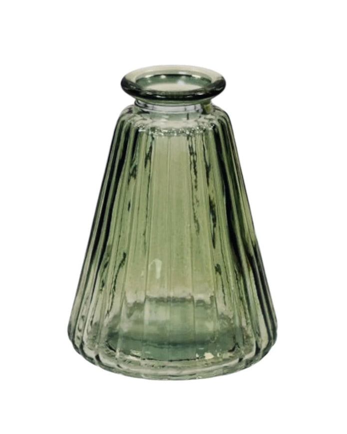 Olive Green Glass Bottle Bud Vase - Home DecorHome Decor - Lulu Loves Home
