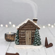 Christmas Log Cabin House Incense Cone Burner and Box Of Cones