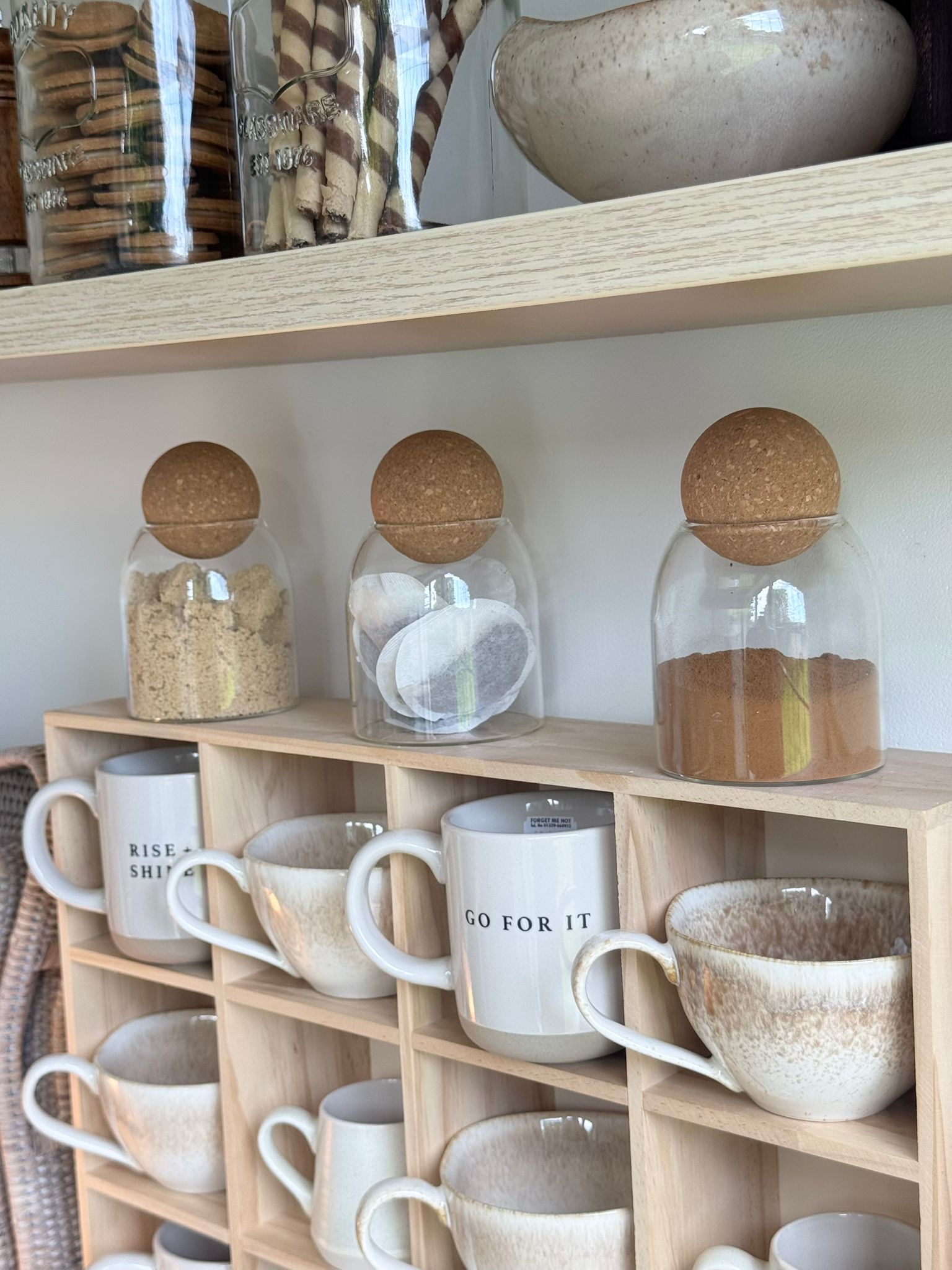 Starlight Express glass cork ball lidded pantry storage jar for kitchen and dining, with clear glass and cork lid.