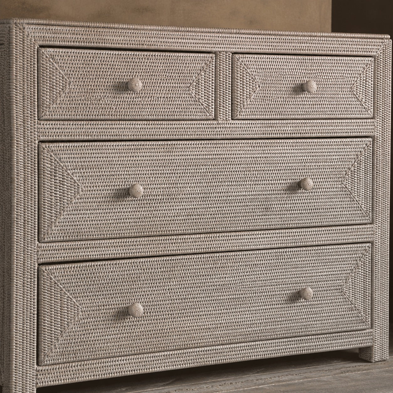 Rattan Large Rectangular Chest Of Drawers - PRE ORDER MID SEPTEMBER DELIVERY